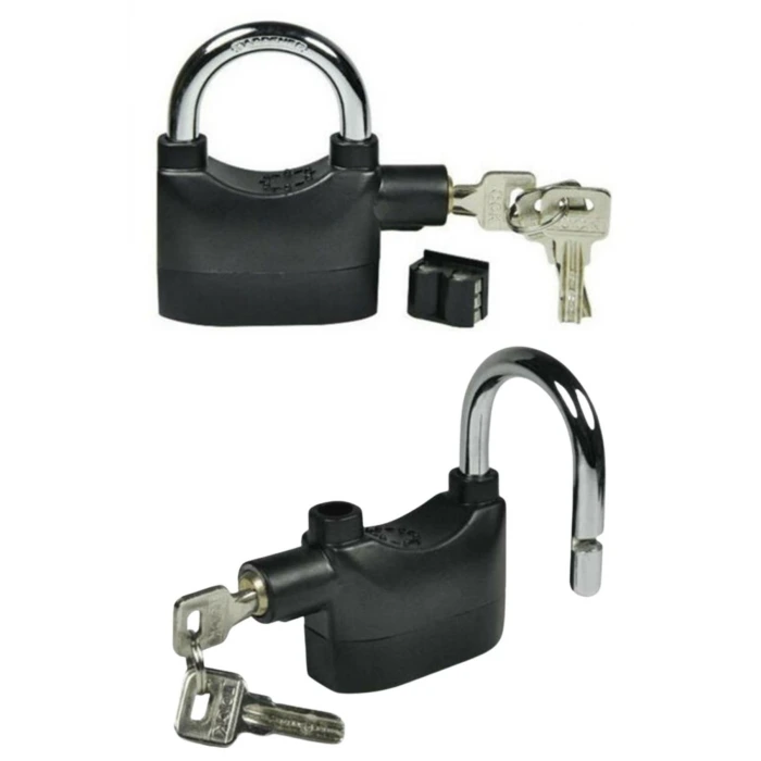 İpek Yıldızı® Desibel Siyah Alarmlı Çok Fonksiyonlu Ekstra Güvenlikli Kare Asma Dolap Kilidi