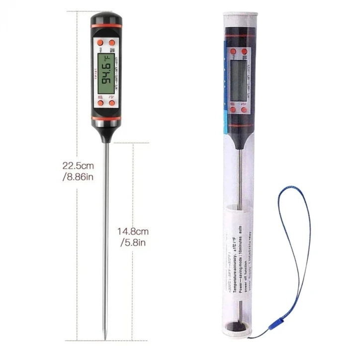 İpek Yıldızı® Dijital Gıda Termometresi Süt,Et,Yoğurt Mayalama,Mama Derecesi Ölçer Gıda Termometresi