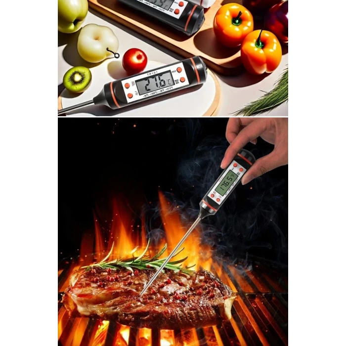 İpek Yıldızı® Dijital Gıda Termometresi Süt,Et,Yoğurt Mayalama,Mama Derecesi Ölçer Gıda Termometresi