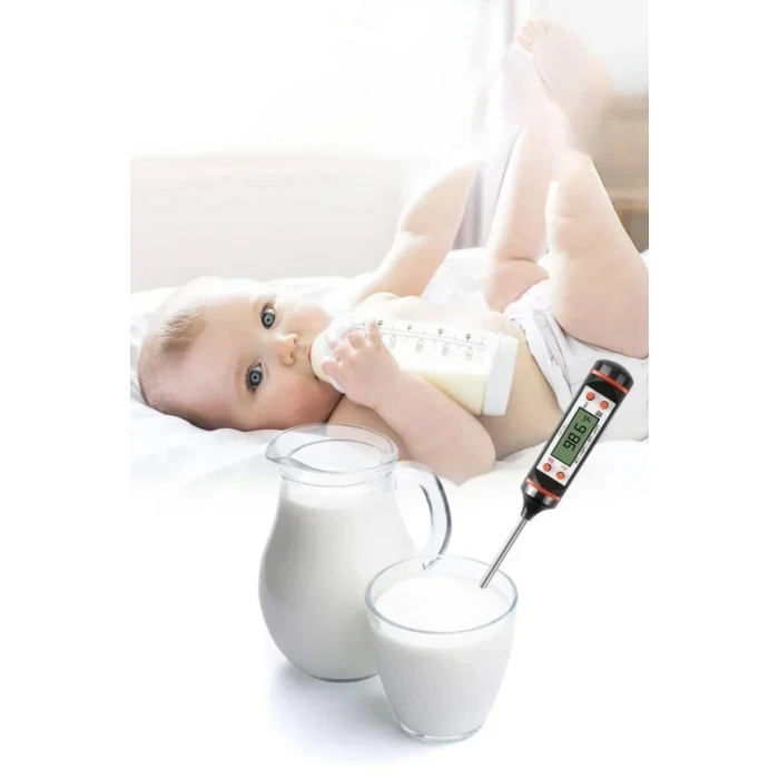 İpek Yıldızı® Dijital Gıda Termometresi Süt,Et,Yoğurt Mayalama,Mama Derecesi Ölçer Gıda Termometresi