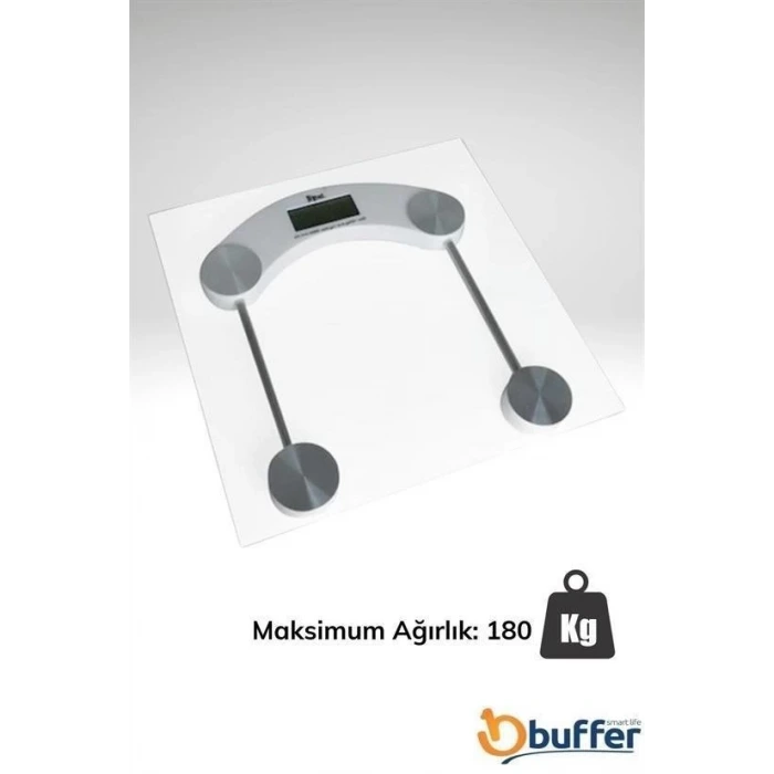 İpek Yıldızı® Dijital Kare Cam Baskül Darbelere Karşı Dayanıklı Terazi Yüksek Hassasiyetli Tartı Tf 1052
