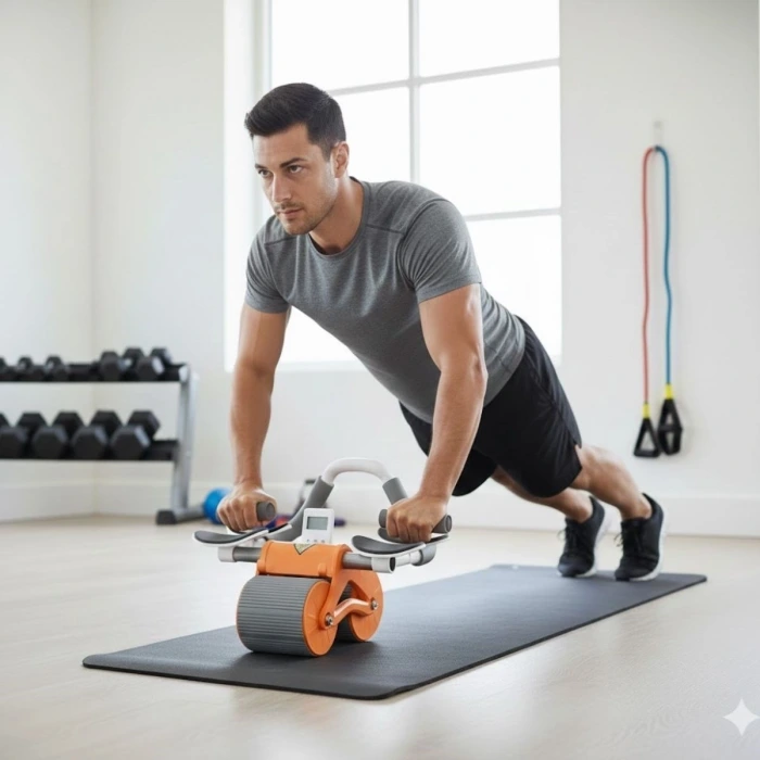 İpek Yıldızı® Dijital Sayaçlı Çek-Bırak Mekik Aleti – Karın ve Core Güçlendirici Evde Spor Aleti