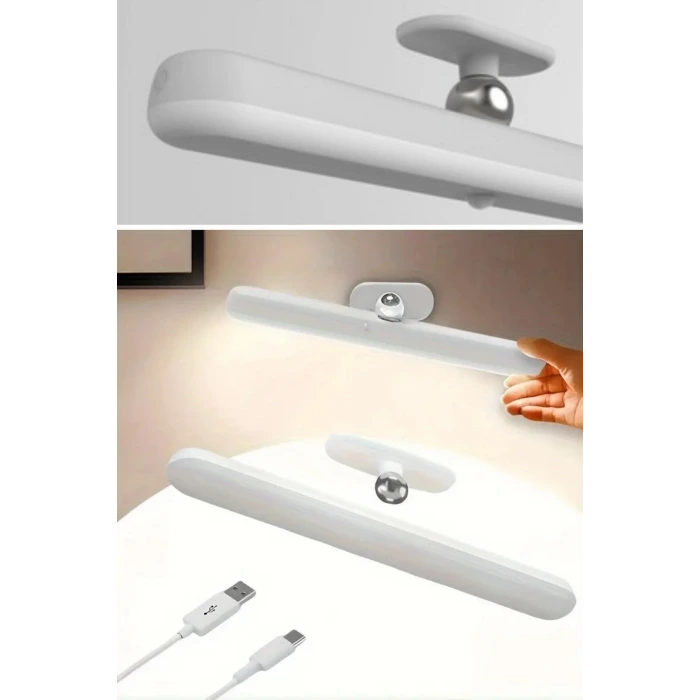 İpek Yıldızı® Dokunmatik USB İle Şarj Olabilen 27 cm Led Aydınlatma Makyaj Aynası Işığı