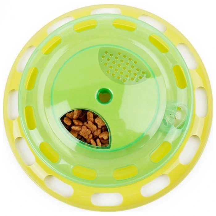 İpek Yıldızı® Döner Tablalı Kedi Yemek Yeme Kabı Eğlenceli Kedi Yemek Tabağı