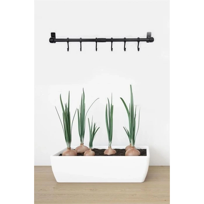 İpek Yıldızı® Duvara Monte Edilen 6 Kancalı Dekor Kaşıklık ve Kupa Askısı