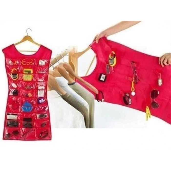 İpek Yıldızı® Elbise Şeklinde Takı Organizeri - Pembe