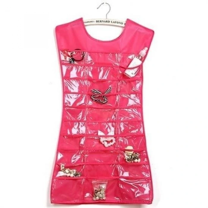 İpek Yıldızı® Elbise Şeklinde Takı Organizeri - Pembe