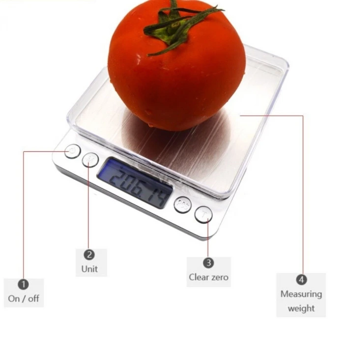 İpek Yıldızı® Elektronik 3 kg Kapasiteli Dijital Hassas Kantar Mutfak Tartısı Terazi