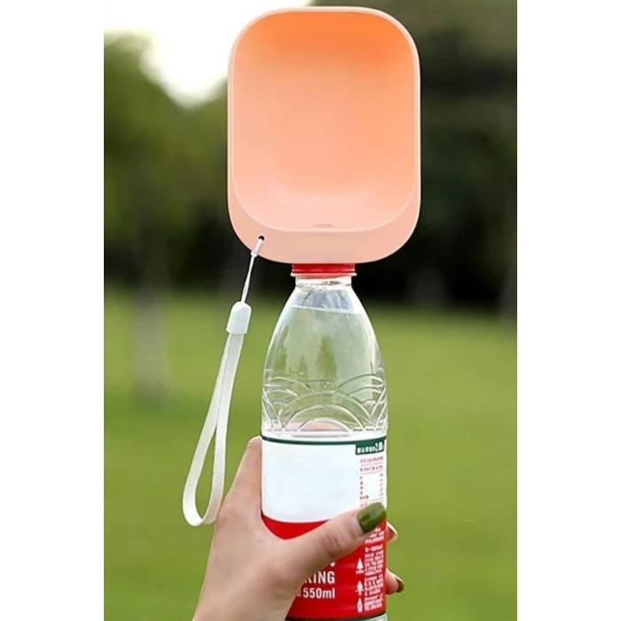 İpek Yıldızı® Evcil Hayvan Plastik Yıkanabilir Taşınabilir Su Şişesi Bağlantılı Su Kabı