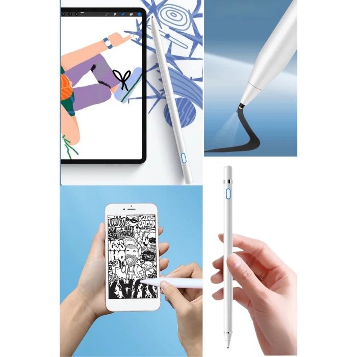 İpek Yıldızı® Evrensel Tablet ve Dokunmatik Telefonlarla Uyumlu Hassas Çizim ve Tasarım Kalemi