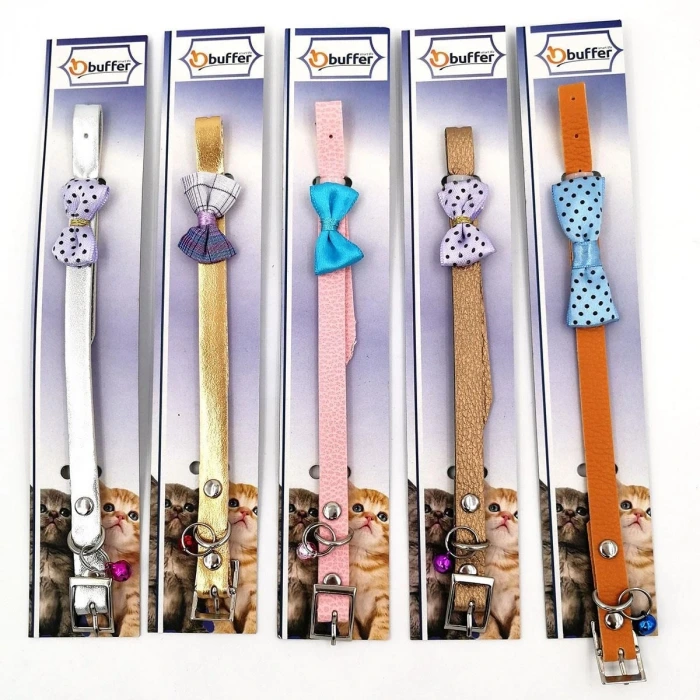 İpek Yıldızı® Fiyonklu Kedi Tasması Papyonlu Kedi Köpek Boyun Tasması