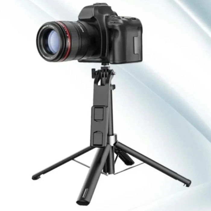 İpek Yıldızı® Fotoğraf Makinası ve Telefon Takılabilen 2si 1 Arada 2.2m Uzayan Selfie Çubuğu Kumandalı Tripod