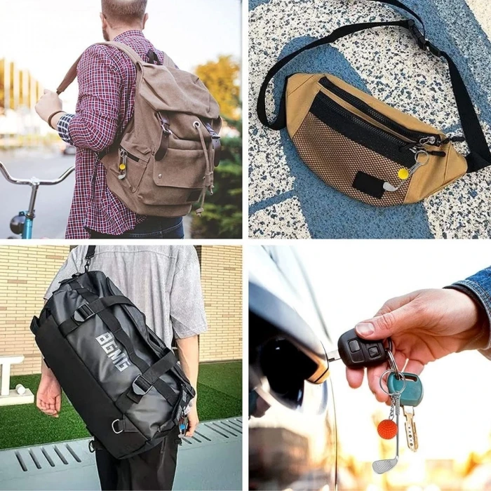 İpek Yıldızı® Gerçekçi Golf Tasarımlı Şık Anahtarlık Kolye Çanta Süsü Golf Keychain