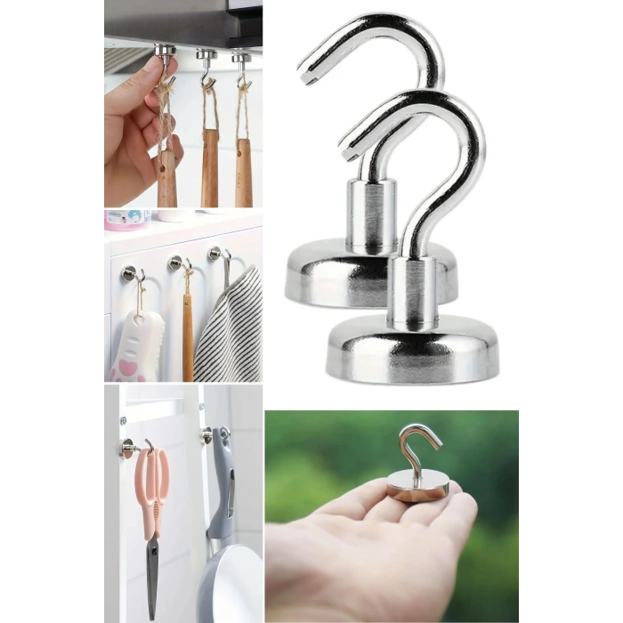 İpek Yıldızı® Güçlü Manyetik Mutfak,Banyolar İçin Çok Amaçlı 2li Magnet Askı