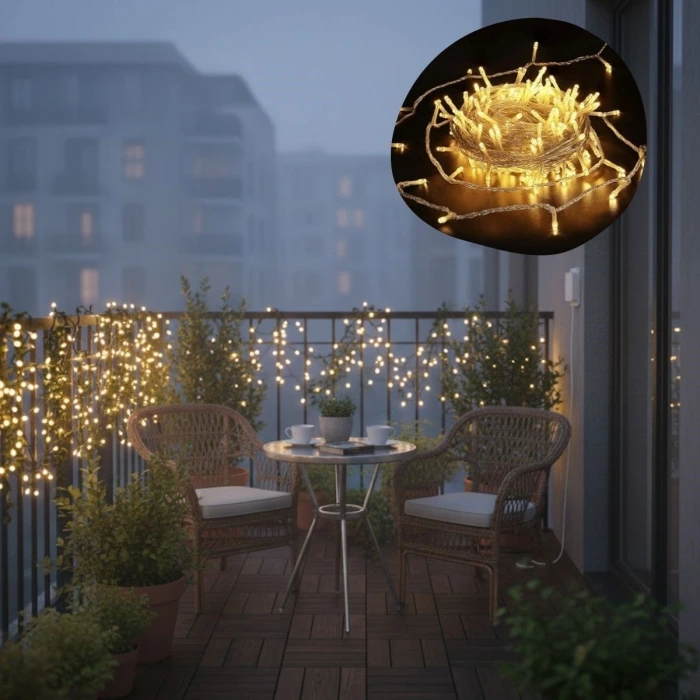 İpek Yıldızı® Günışığı Renk 5 Farklı Işık Modlu 10 Metre Eklemeli Dekor Boncuk Model Dekoratif Led