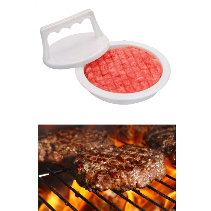 İpek Yıldızı®  Hamburger Ve Köfte Şekillendirici Köfte Kalıbı Pratik Burger Pres Aparatı