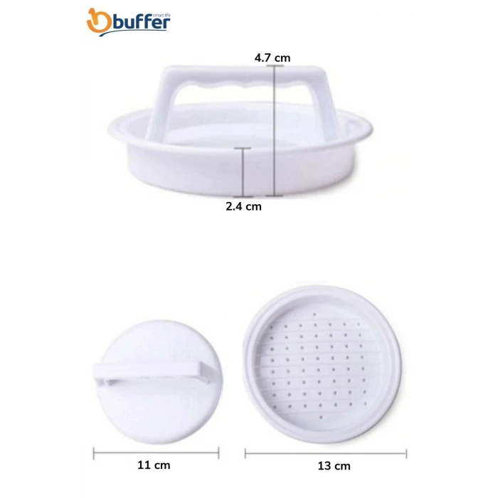 İpek Yıldızı®  Hamburger Ve Köfte Şekillendirici Köfte Kalıbı Pratik Burger Pres Aparatı