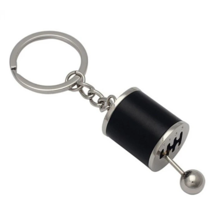 İpek Yıldızı® Hareketli Araba Vites Anahtarlık Altı Hız Manuel Vites Dişli Shifter Topuzu Metal Anahtarlık