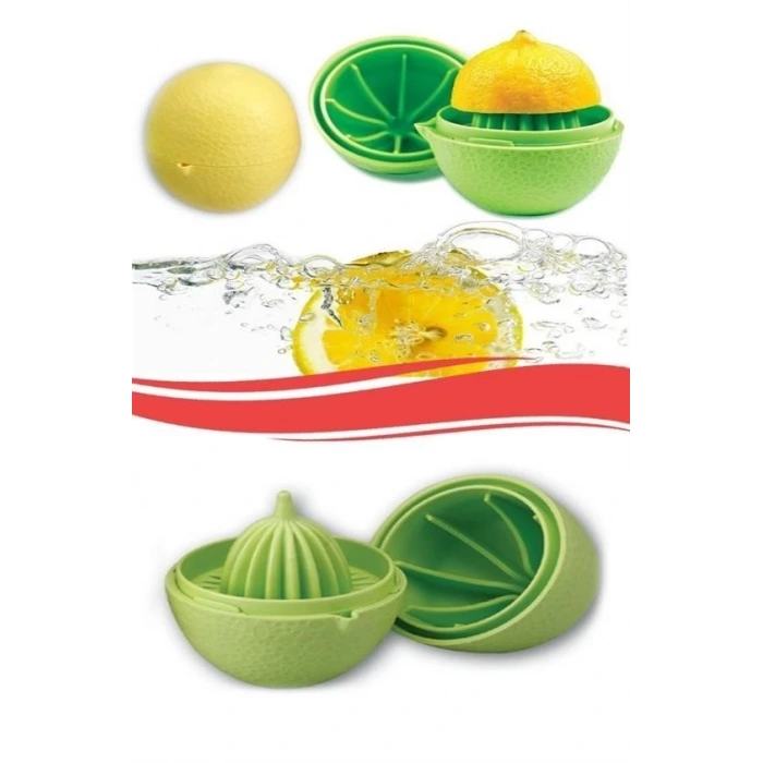 İpek Yıldızı® Hazneli Kapaklı Hijyenik Pratik Kolay Limon Sıkacağı Aparatı