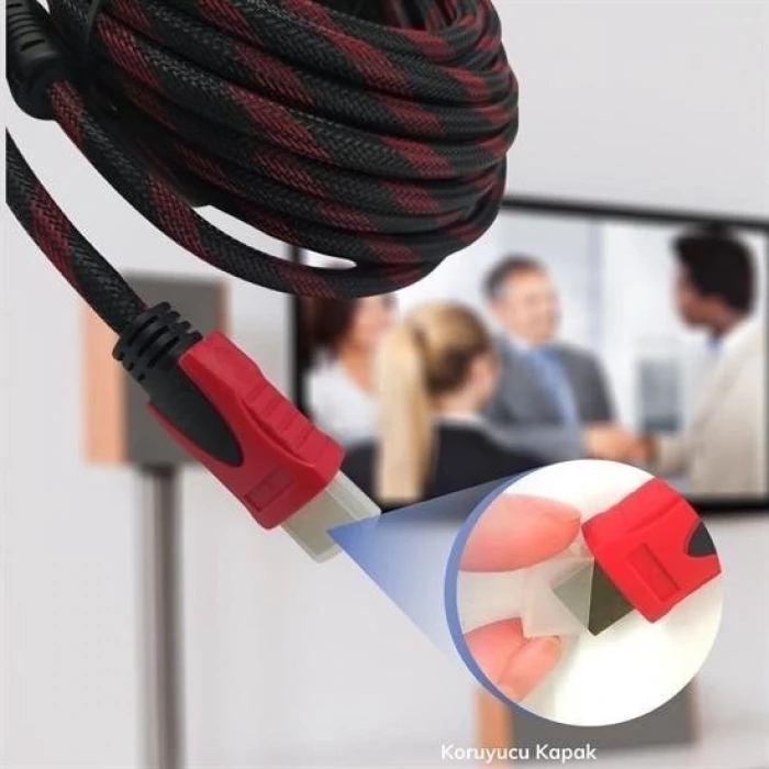 İpek Yıldızı® HDMI Kablosu HDTV Bilgisayar Uydu Görüntü Ses Full HD Sargılı Görüntü Aktarma Kablosu