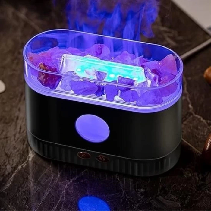 İpek Yıldızı® Himalaya Tuzlu Renkli Led Aydınlatmalı 200ml Hava Nemlendiricili Aromaterapi Difüzörü