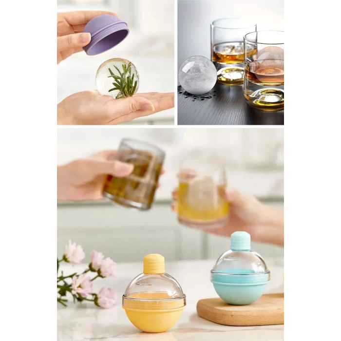 İpek Yıldızı® Hunili Altı Silikon Kolay Çıkabilen Büyük Boy Küre Buzluk