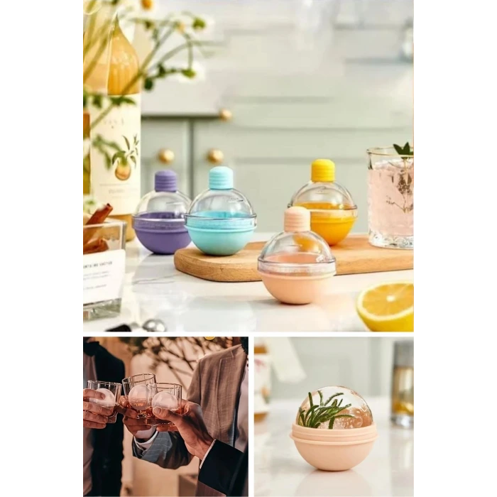 İpek Yıldızı® Hunili Altı Silikon Kolay Çıkabilen Büyük Boy Küre Buzluk