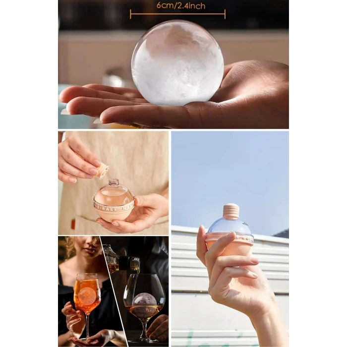 İpek Yıldızı® Hunili Altı Silikon Kolay Çıkabilen Büyük Boy Küre Buzluk