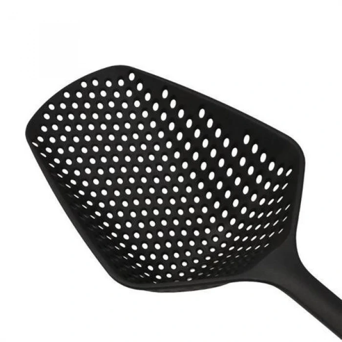 İpek Yıldızı® Isıya Dayanıklı Plastik Süzgeçli Kızartma ve Sebze Haşlama Kepçesi