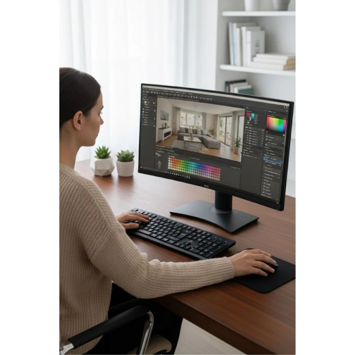 İpek Yıldızı® Kablosuz Q Klavye Mouse Seti Rahat Yazım, Sessiz Tuşlar, Ofis ve Ev Kullanımına Uygun Set YK7100