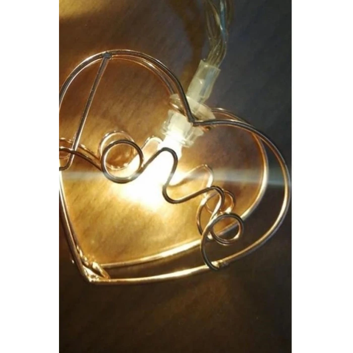 İpek Yıldızı® Kalpli Şerit Led Işık Zinciri Aydınlatma Doğum Günü Süs Işığı