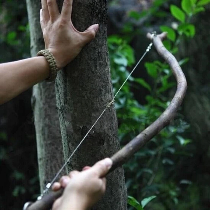 İpek Yıldızı® Karavanda ,Kampda Taşınabilir Mini Zincir Cep Testeresi Dişli Tel Ahşap Plastik Metal Kes