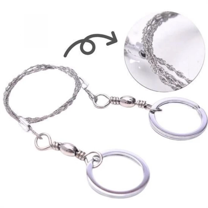 İpek Yıldızı® Karavanda ,Kampda Taşınabilir Mini Zincir Cep Testeresi Dişli Tel Ahşap Plastik Metal Kes