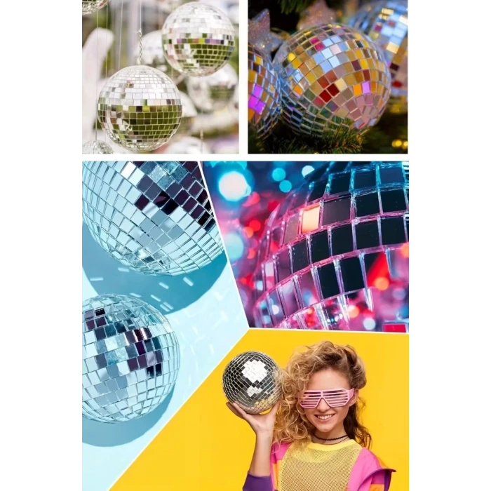 İpek Yıldızı® Kare Silver Cam Mozaik Fayans Çıkartmaları El İşi Kare Cam Fayans Kendinden Yapışkanlı Aynalı Dekor Panel 30x30 Cm