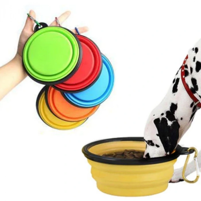 İpek Yıldızı® Katlanabilir Kedi Köpek Mama ve Su Kabı Köpek Oyuncağı