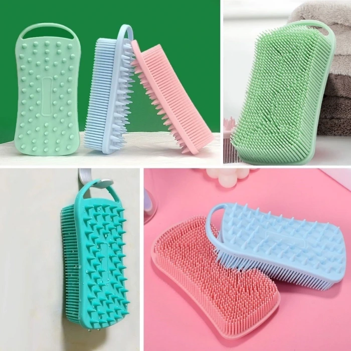 İpek Yıldızı® Kendiliğinden Askılı Peeling ve Masaj Etkili Silikon Banyo Vücut Fırçası