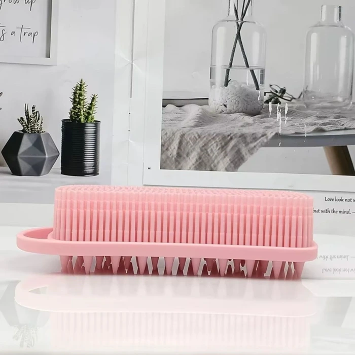 İpek Yıldızı® Kendiliğinden Askılı Peeling ve Masaj Etkili Silikon Banyo Vücut Fırçası