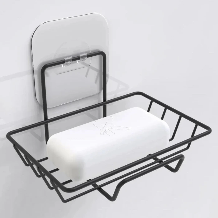 İpek Yıldızı® Kendiliğinden Yapışkanlı Dekoratif Tekli Sabunluk Siyah