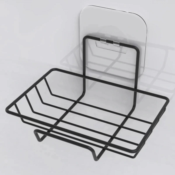 İpek Yıldızı® Kendiliğinden Yapışkanlı Dekoratif Tekli Sabunluk Siyah