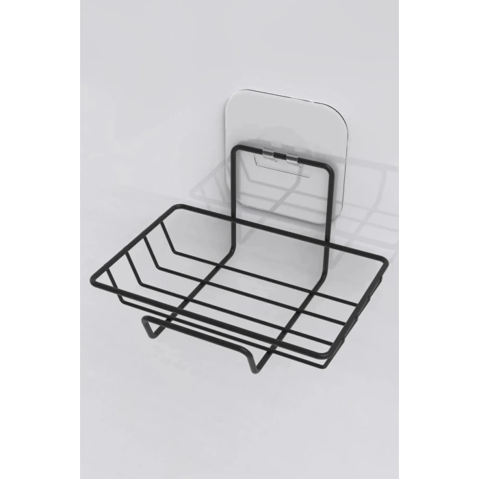 İpek Yıldızı® Kendiliğinden Yapışkanlı Dekoratif Tekli Sabunluk Siyah