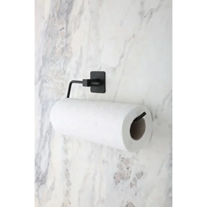 İpek Yıldızı® Kendiliğinden Yapışkanlı Siyah Paslanmaz Metal Rulo Havluluk Aparat