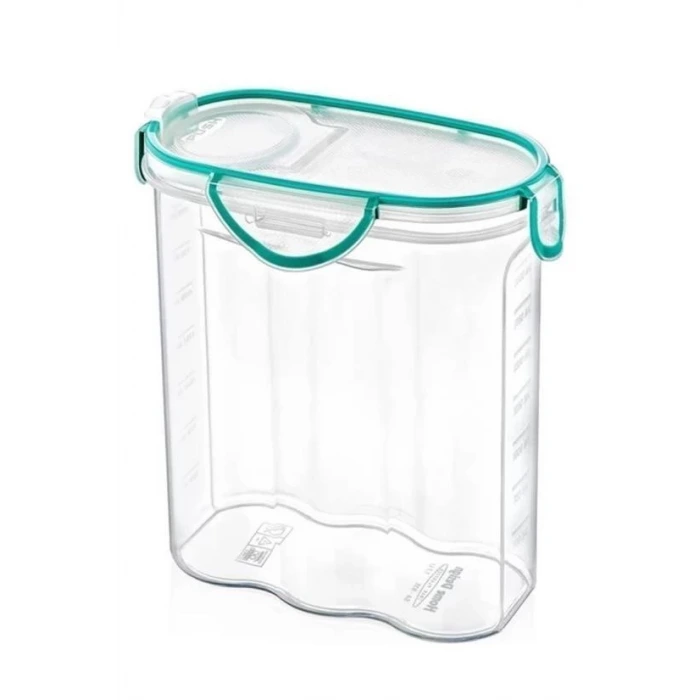 İpek Yıldızı® Kilitli Kapaklı Contalı Hava,Su Sıvı Geçirmez 2,4 Litre Erzak Saklama Kabı-SA590