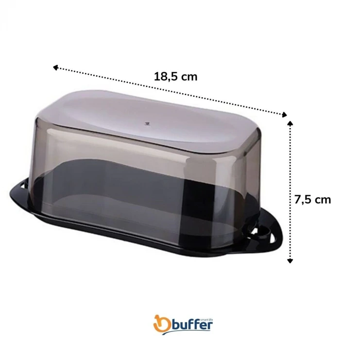 İpek Yıldızı® Kilitli Plastik Kapaklı Kahvaltılık Tereyağlık Peynirlik Erzak Saklama Kabı Ap-9428