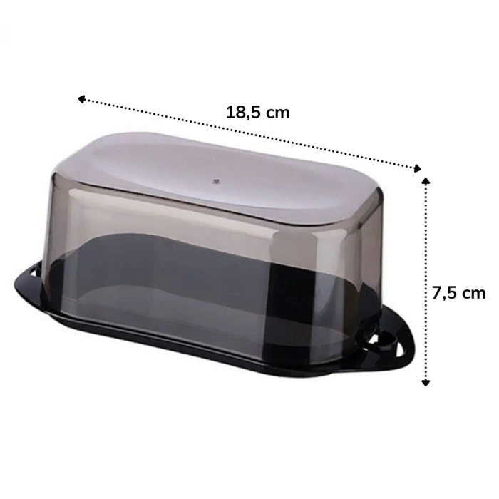 İpek Yıldızı® Kilitli Plastik Kapaklı Kahvaltılık Tereyağlık Peynirlik Erzak Saklama Kabı Ap-9428