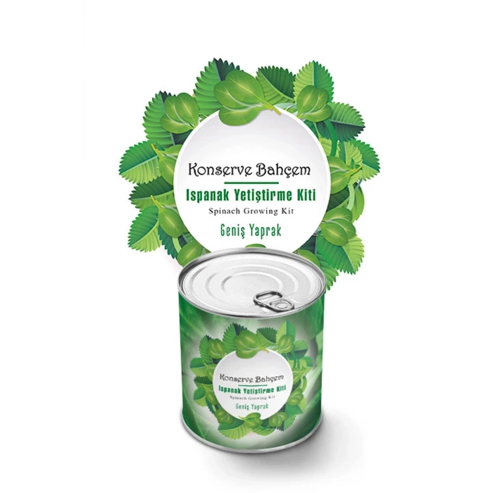 İpek Yıldızı® Konserve Bahçem Evde Konservede Kolay Ispanak Yetiştirme Kiti