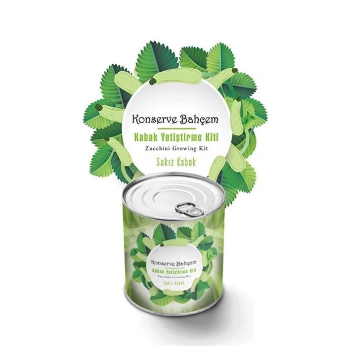 İpek Yıldızı® Konserve Bahçem Evde Konservede Sakız Kabak Yetiştirme Kiti