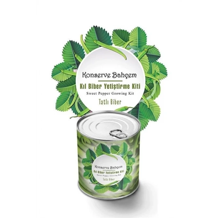 İpek Yıldızı® Konserve Bahçem Evde Konservede Tatlı Sivri Biber Yetiştirme Kiti