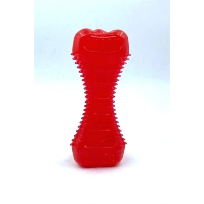 İpek Yıldızı® Köpekler İçin Diş Kaşıma Oyuncağı Tırtıklı Yapıda Plastik Dumbell