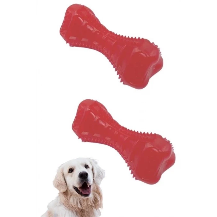 İpek Yıldızı® Köpekler İçin Diş Kaşıma Oyuncağı Tırtıklı Yapıda Plastik Dumbell