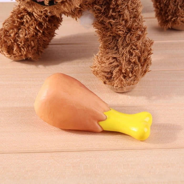 İpek Yıldızı Köpekler İçin Oyuncak Tavuk Budu